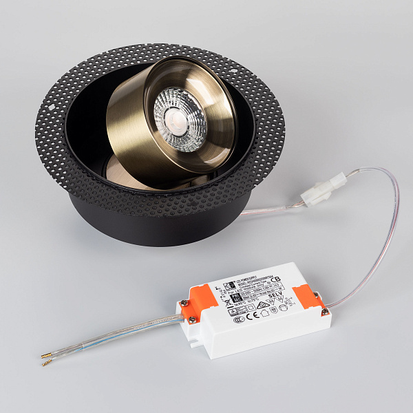 Светильник SP-PLURIO-BUILT-TRIMLESS-R160-9W Day4000 (BK-ABRS, 36 deg, 230V) (Arlight, IP20 Металл, 3 года) Lednikoff