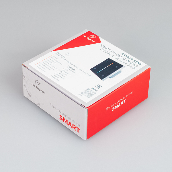 Панель SMART-P21-MIX-G-IN Black (12-24V, 4x3A, Sens, 2.4G) (Arlight, IP20 Пластик, 5 лет) Lednikoff