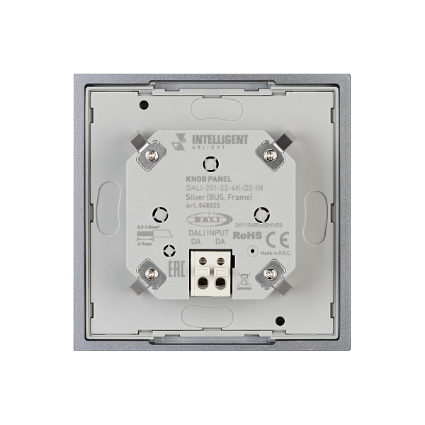 INTELLIGENT ARLIGHT Кнопочная панель DALI-201-23-4K-D2-IN Silver (BUS, Frame) (IARL, IP20 Металл, 3 года) Lednikoff