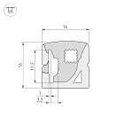 Силиконовый профиль WPH-FLEX-1616-SIDE-S11-20m WHITE (Arlight, Силикон) Lednikoff