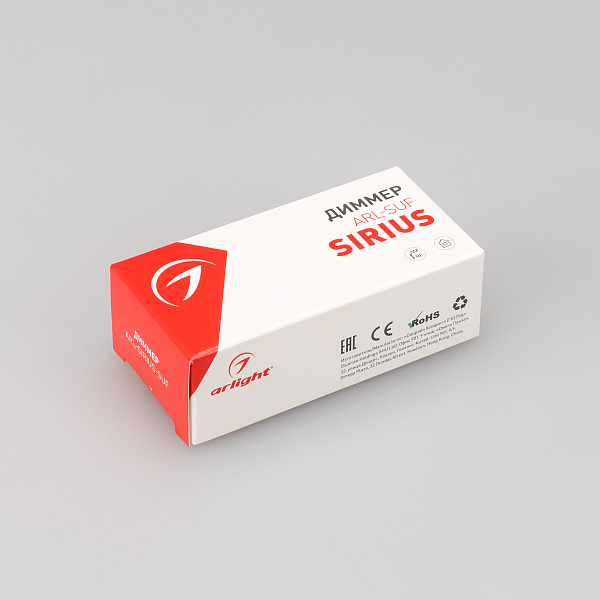 Диммер ARL-SIRIUS-TUYA-RGBW-SUF (12-24V, 4x4A, 2.4G) (Arlight, IP20 Пластик, 3 года) Lednikoff