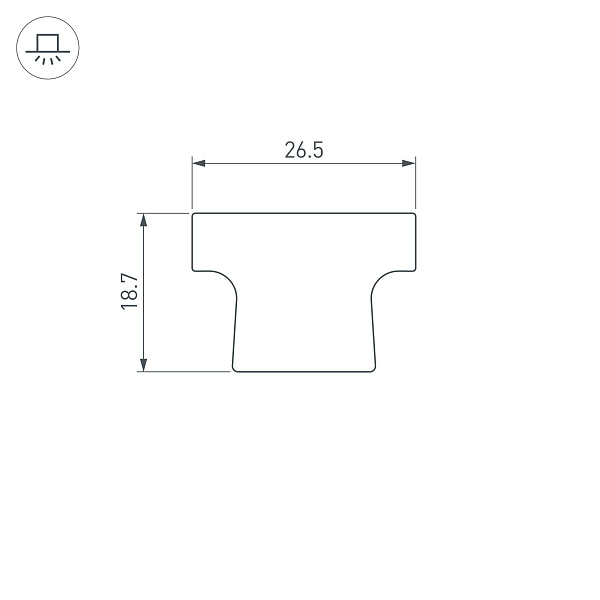 Экран ARH-FLOOR27-H28 OPAL (Arlight, Пластик) Lednikoff