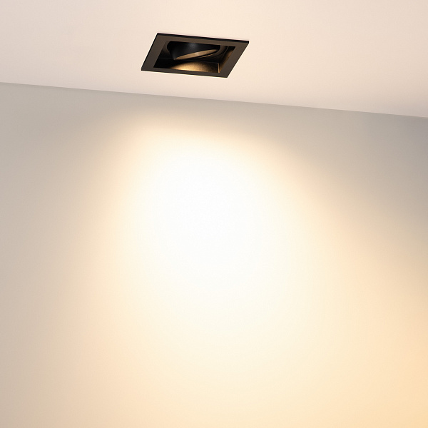 Светильник MS-VORTEX-BUILT-S90x90-12W Warm3000 (BK-BK, 40 deg, 230V) (Arlight, IP20 Металл, 5 лет) Lednikoff