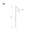 Светильник KT-HAREBELL-BOLL-H850-3W Warm3000 (BK, 40 deg, 24V) (Arlight, IP65 Металл, 3 года) Lednikoff