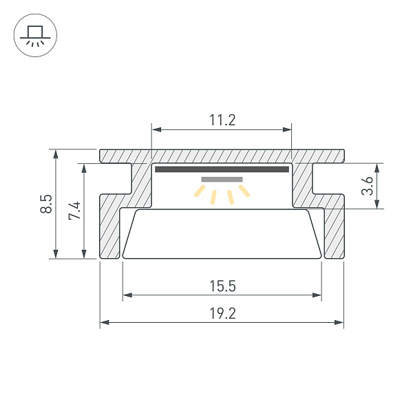 Профиль HR-2000 (Arlight, Алюминий) Lednikoff
