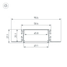 Профиль FANTOM-W49-2000 ANOD (Arlight, Алюминий) Lednikoff
