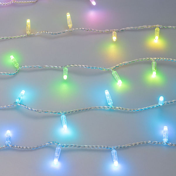 Светодиодная гирлянда ARD-STRING-CLASSIC-10000-CLEAR-100LED-LIVE RGB-DMX (24V, 10W) (Ardecoled, IP65) Lednikoff