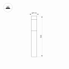 Светильник LGD-STEM-BOLL-H500-10W Warm3000 (BK, 185 deg, 230V) (Arlight, IP65 Металл, 3 года) Lednikoff