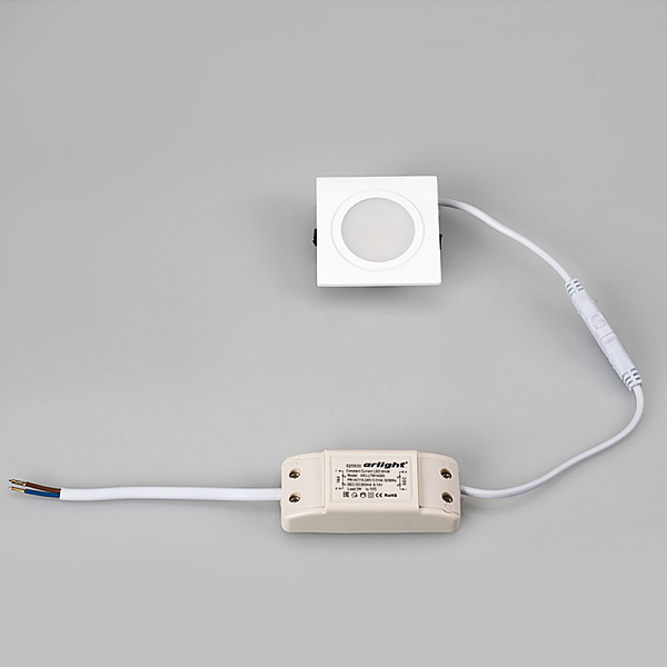 Светодиодный светильник LTM-S60x60WH-Frost 3W Day White 110deg (Arlight, IP40 Металл, 3 года) Lednikoff