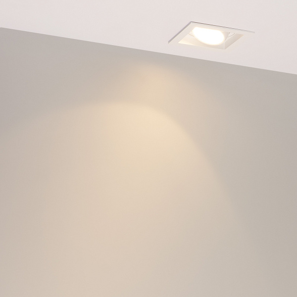 Светильник MS-VORTEX-BUILT-S90x90-12W Warm3000 (WH-WH, 20 deg, 230V) (Arlight, IP20 Металл, 5 лет) Lednikoff