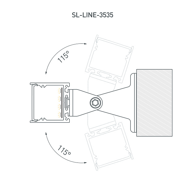 Профиль SL-LINE-3535-3000 ANOD (BY) (Arlight, Алюминий) Lednikoff
