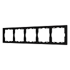 Рамка пластиковая FRM-NOBE-SFPL-5-BK (Arlight, Черный оникс) Lednikoff