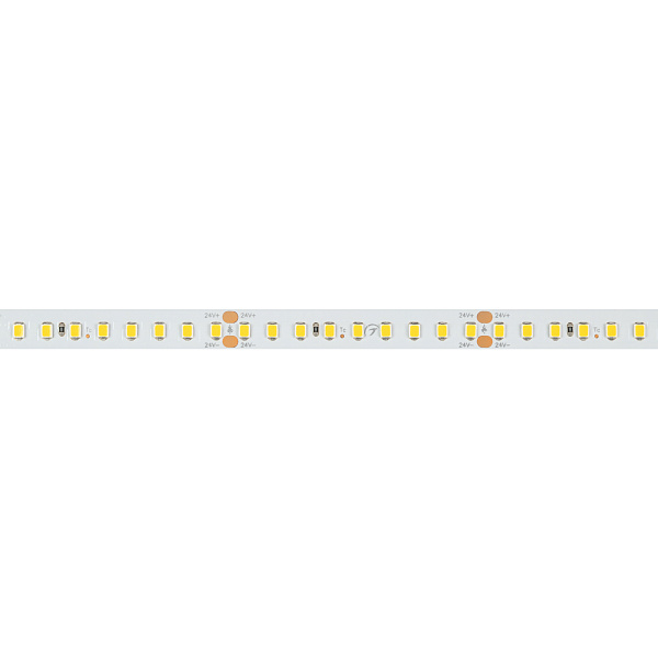 Светодиодная лента RT-A144-10mm 24V Warm3000 (7.7 W/m, IP20, 2835, 5m) (Arlight, высок.эфф.200 лм/Вт) Lednikoff