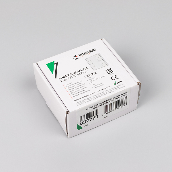 INTELLIGENT ARLIGHT Кнопочная панель KNX-301-22-8-SH-IN White (BUS, Frame) (IARL, IP20 Пластик, 3 года) Lednikoff