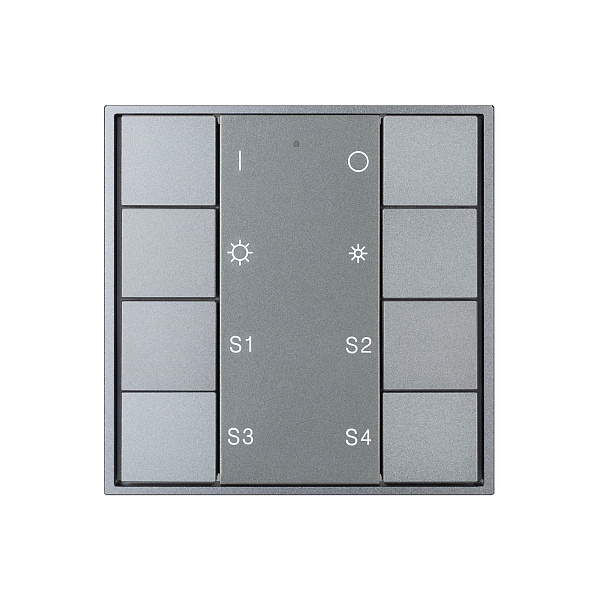 INTELLIGENT ARLIGHT Кнопочная панель DALI-201-23-1G-4SC-DIM-DT6-IN Silver (BUS, Frame) (IARL, IP20 Металл, 3 года) Lednikoff