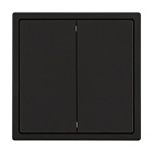 Механизм выключателя двухклавишный проходной SWT-NOBE-MKP2-SFPL-BK (230V, 10A) (Arlight, Черный оникс) Lednikoff