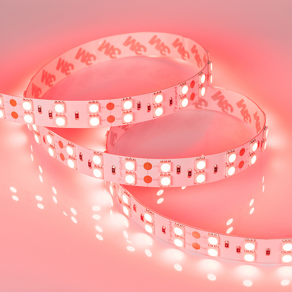 Светодиодная лента RT 2-5000 24V Red 2x2 (5060, 600 LED, LUX) (Arlight, 26 Вт/м, IP20) Lednikoff