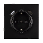 Механизм розетки с USB зарядкой SCT-TENDO-MUAC-PL-BK (230V, 16A) (Arlight, Черный) Lednikoff