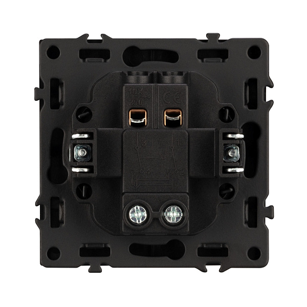 ARL NOBE Выключатель перекрёстный 1 кл софт-тач черный оникс SWT-MKX1-SFPL-BK (250V, 10A) (Arlight, -) Lednikoff