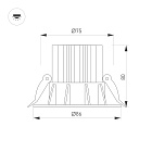 Светильник MS-ATOLL-BUILT-R86-10W Day4000 (BK, 36 deg, 230V) (Arlight, IP54 Металл, 5 лет) Lednikoff