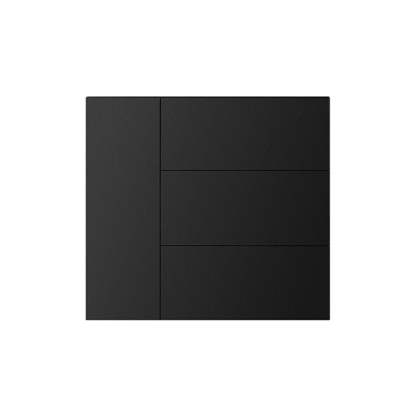INTELLIGENT ARLIGHT Накладка панели KNX-23-4G-SUF Black (Backlightless) (IARL, IP20 Металл, 2 года) Lednikoff