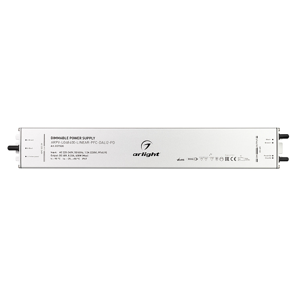 Блок питания ARPV-LG48400-LINEAR-PFC-DALI2-PD (48V, 8.3A, 400W) (Arlight, IP67 Металл, 5 лет) Lednikoff