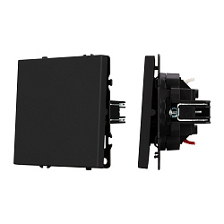 Механизм звонкового выключателя SWT-NOBE-MKR1-SFPL-L-BK (230V, 10A) (Arlight, Черный оникс)