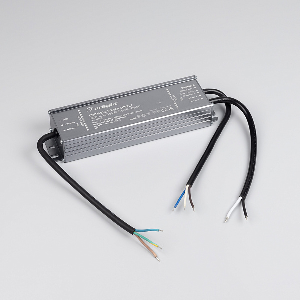 Блок питания ARPV-LG24150-PFC-0-10V-CV-CC (24V, 6.3A, 150W) (Arlight, IP67 Металл, 5 лет) Lednikoff