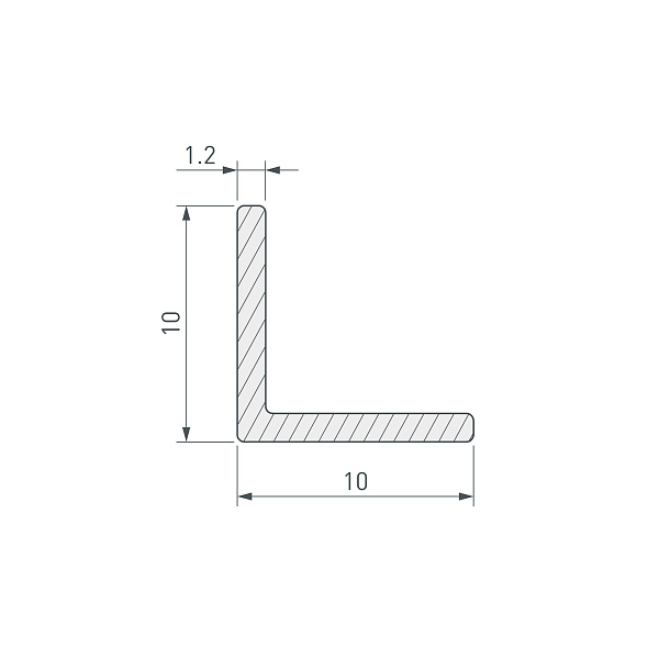 Уголок ARH-W10x10x1,2-3000 BLACK (Arlight, Алюминий) Lednikoff