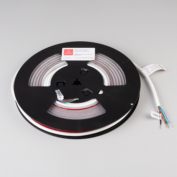 Светодиодная лента герметичная COB-PS-X1680-14mm 24V RGB (10 W/m, IP67, TWP100, 5m) (Arlight, -) Lednikoff