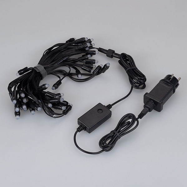 Светодиодная гирлянда Нить Смарт ARD-MOOD-CLASSIC-5000-BLACK-26LED RGBY-SPI (230V, 7.5W, Tuya Wi-Fi) (Ardecoled, IP65) Lednikoff