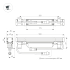 Линейный прожектор AR-LINE-500-12W Warm3000 (GR, 15 deg, 230V) (Arlight, IP65 Металл, 3 года) Lednikoff