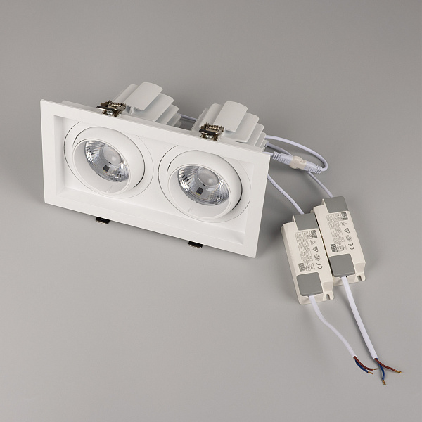 Светильник MS-VORTEX-BUILT-S250x140-2x30W Warm3000 (WH-WH, 30 deg, 230V) (Arlight, IP20 Металл, 5 лет) Lednikoff