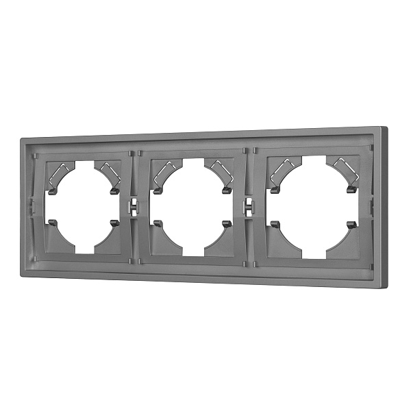 Рамка пластиковая FRM-TENDO-PL-3-GR (Arlight, Графитовый) Lednikoff