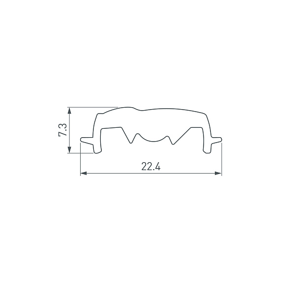 Экран асимметричный SL-LINE-W20-2500 (Arlight, Пластик) Lednikoff