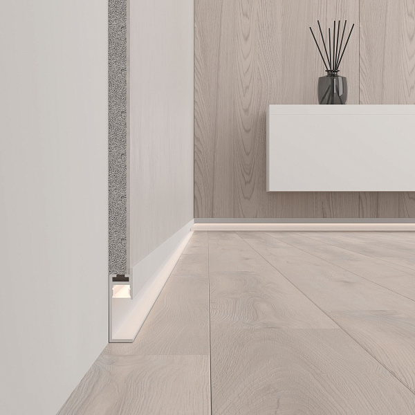 Профиль PLINTUS-H35-F-2000 WHITE (Arlight, Алюминий) Lednikoff