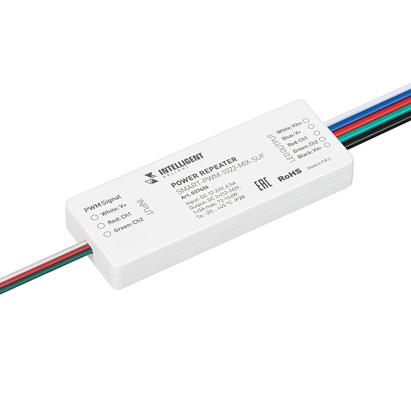 INTELLIGENT ARLIGHT Усилитель SMART-PWM-1022-MIX-SUF (12-24V, 2x3A) (IARL, IP20 Пластик, 5 лет) Lednikoff