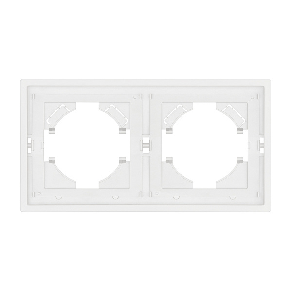 Рамка пластиковая FRM-TENDO-SFPL-2-WH (Arlight, Матовый белый) Lednikoff