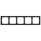 Рамка пластиковая FRM-NOBE-SFPL-5-BK (Arlight, Черный оникс) Lednikoff