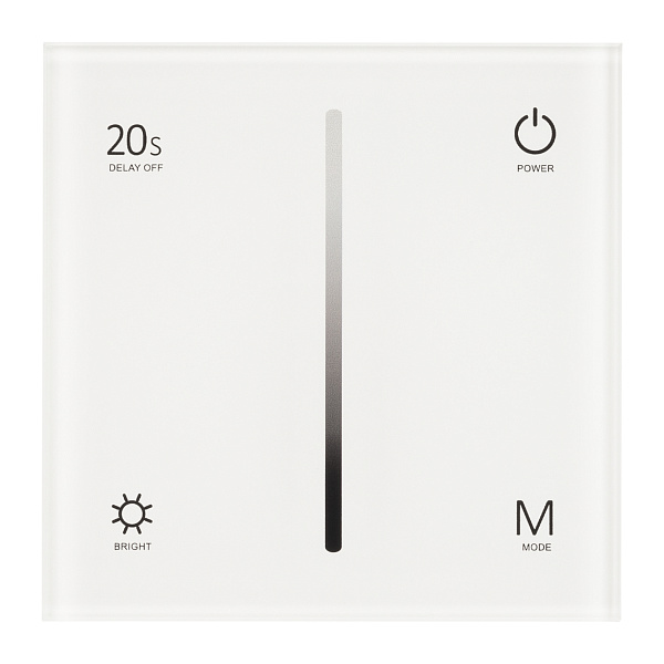 Панель SMART-P6-DIM-G-IN White (12-24V, 4x3A, Sens, 2.4G) (Arlight, IP20 Пластик, 5 лет) Lednikoff