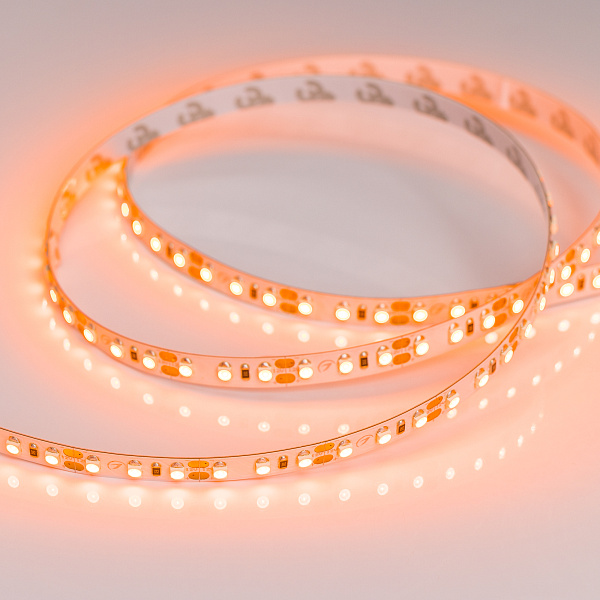 Светодиодная лента RT-A120-8mm 12V Orange (9.6 W/m, IP20, 2835, 5m) (Arlight, -) Lednikoff