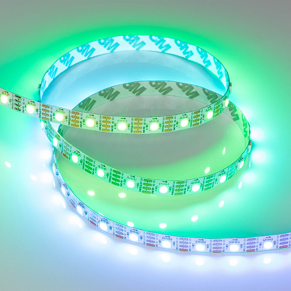 Светодиодная лента SPI-B60-10mm 12V RGB-PX1-RAM (9.3 W/m, IP20, 5060, 5m) (Arlight, бегущий огонь) Lednikoff