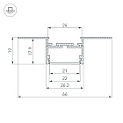 Профиль PLS-LOCK-H19-T-HIDE-2000 (Arlight, Алюминий) Lednikoff