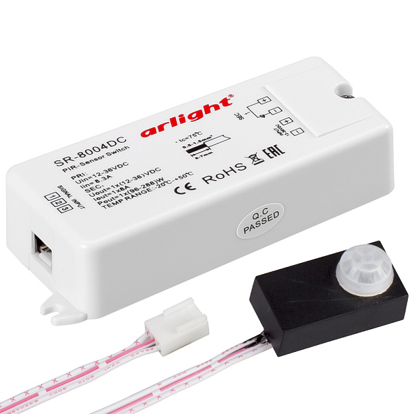 Датчик SR-8004-DC black (12-36V, 96-288W, PIR-Sensor) (Arlight, -) Lednikoff