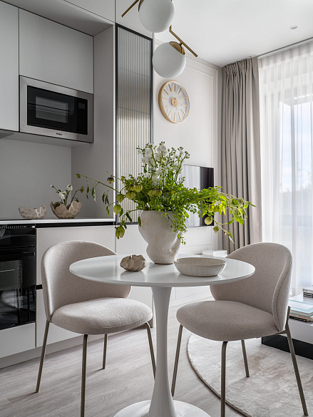 Жилой интерьер квартиры в ЖК "Метрополия"