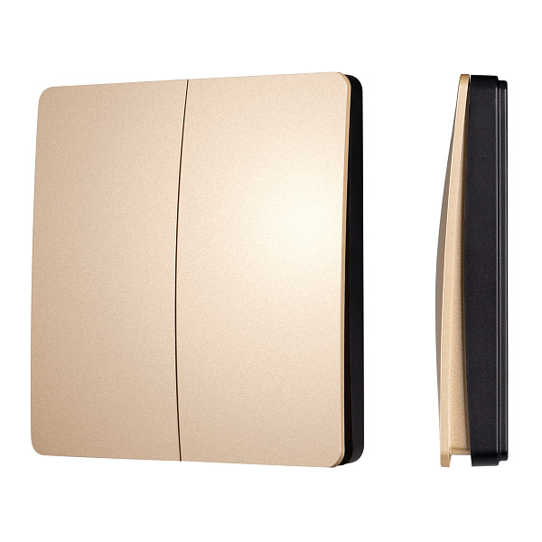 INTELLIGENT ARLIGHT Кнопочная панель KINETIC-801-22-2G-WP-SUF Gold (No battery, IP67, 433Mhz) (IARL, IP67 Пластик, 3 года) Lednikoff