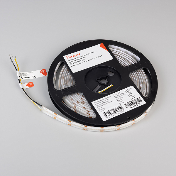 Светодиодная лента герметичная CSP-SE-X640-10mm 24V White-MIX (23 W/m, IP65, 5m) (Arlight, Изменяемая ЦТ) Lednikoff