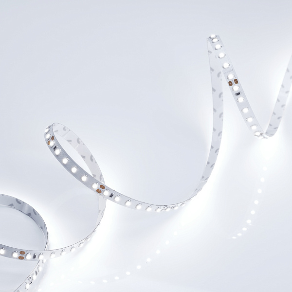 Светодиодная лента RT 2-5000 24V Cool 8K 2x (3528, 600 LED, LUX) (Arlight, 9.6 Вт/м, IP20) Lednikoff