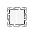 Механизм выключателя двухклавишный непроходной SWT-MK02-PL-WH (250V, 16A) (Arlight, -) Lednikoff