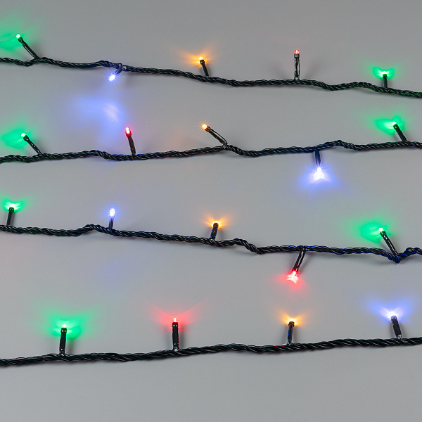 Светодиодная гирлянда ARD-STRING-HOME-5000-GREEN-50LED-LIVE RGB (230V, 3.5W) (Ardecoled, IP20) Lednikoff